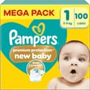 Pampers Premium Protection - Maat 1 - Mega Pack - 100 stuks - 2/5 KG