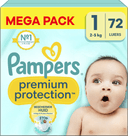 Pampers Premium Protection - Maat 1 - Mega Pack - 72 stuks - 2/5 KG