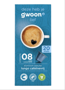 G'woon Lungo Decaf Koffiecapsules - 20 stuks, 100 g