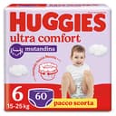Huggies Ultra Comfort, ademende luierbroekjes maat 6 (15-25 kg), voorraadverpakking, 60 stuks