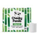 The Cheeky Panda Bamboe Toiletpapier | 24 Rollen x 200 Vellen | 3-Laags Super Sterk Groothandel WC Papier