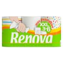 Renova maxi-absorberende papieren handdoeken | 3 rollen | 3 XXL-rollen = 6 standaardrollen | 2-laags wit