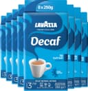 Lavazza Caffe Decaffeinato Filterkoffie - Gemalen Koffie Caffeïnevrij - Arabica & Robusta Blend - Intensiteit: 3/10 - 8 x 250 gram