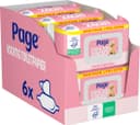 Page® vochtig toiletpapier - Fris en Zacht (Sensitive) Maxi - Parfumvrij - 444 velletjes - 6 x 74 stuks - Voordeelverpakking