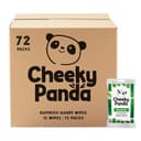 The Cheeky Panda handige bamboe doekjes | Bulkbox van 72 verpakkingen (12 doekjes per verpakking, 864 in totaal) | plasticvrije doekjes, zakformaat, voor onderweg, milieuvriendelijk, superzacht, sterk en duurzaam