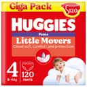 Huggies® Little Movers baby luierbroekjes, Maat 4 (9 tot 14 kg), 120 luierbroekjes met Disney© motieven, Giga pack