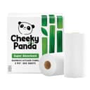 The Cheeky Panda bamboe keukenpapier | 2 jumbo keukenrollen x 100 vellen | super absorberend en sterk | de eco keuze